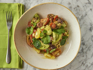 Heritage tomato, semi-dried olive and artichoke linguine - Adnams PLC