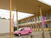 A picture of the Adnams electric van at the university of East Anglia