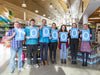 Adnams staff holding up a thank you message