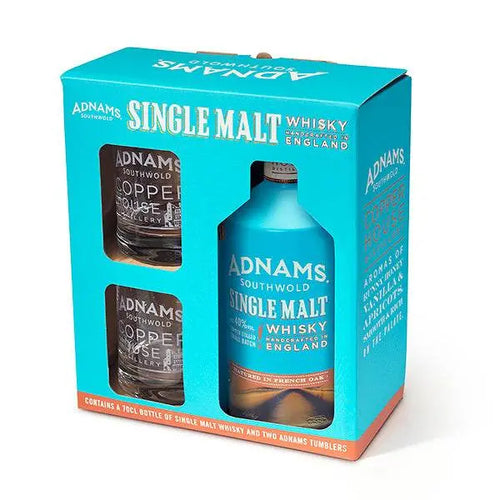 Adnams Single Malt Whisky & Tumblers Gift Pack - Adnams PLC
