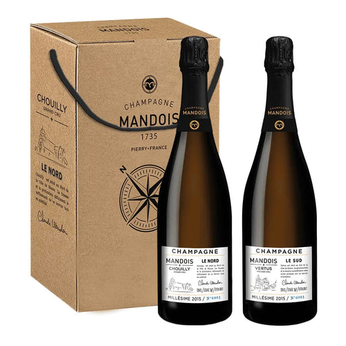Champagne Mandois Les Cuvées Nord et Sud Gift Pack - Adnams PLC