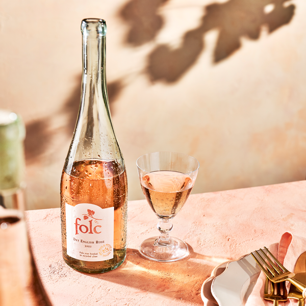 folc rosé bottle on a table