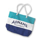 Adnams Navy, Teal & Sand Stripey Beach Bag - Adnams PLC