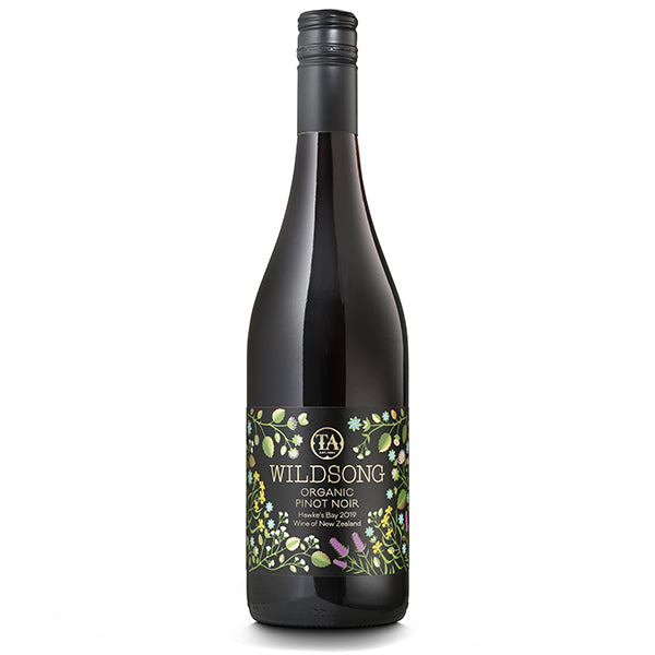 Wildsong Organic Pinot Noir Red Wine Bottle
