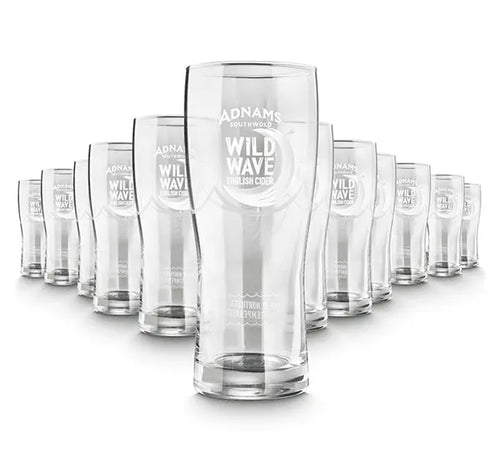 Wild Wave Cider Pint Glasses. Pack of 12 - Adnams PLC